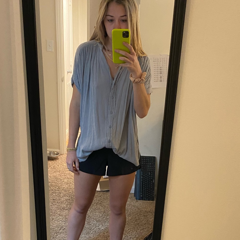 Blue Button Down Blouse - image 3